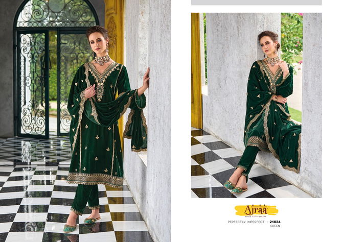 Siona By Ajraa Heavy Velvet Wedding Salwar Suits Catalog